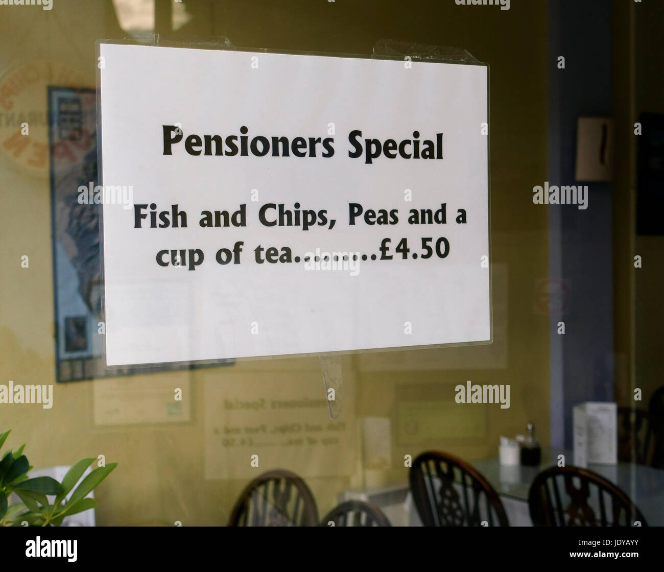 Pensioners fish and chip special, Keswick England UK Stock Photo Alamy