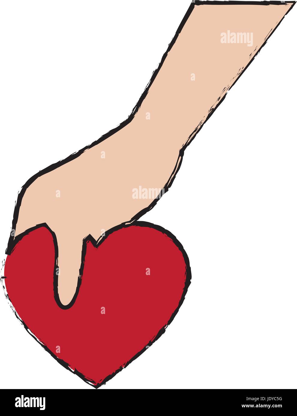 hand holding love heart romantic symbol Stock Vector Image & Art - Alamy