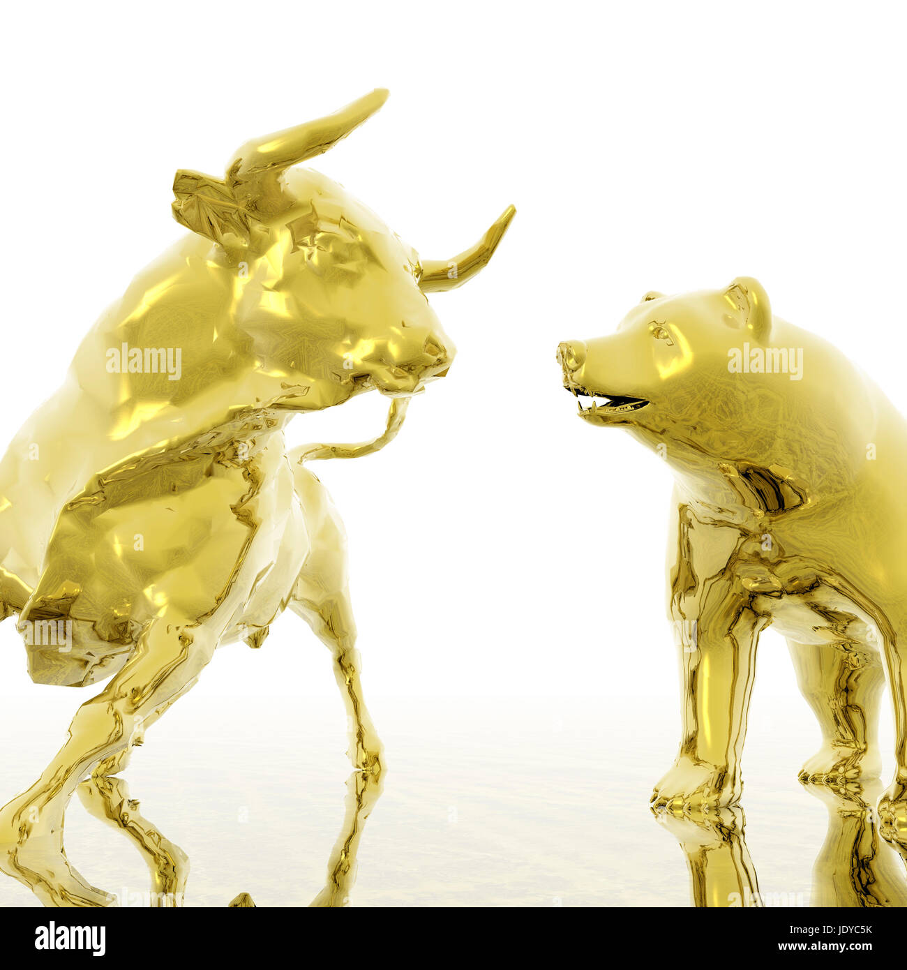 digital visualization of bull and  bear Stock Photo