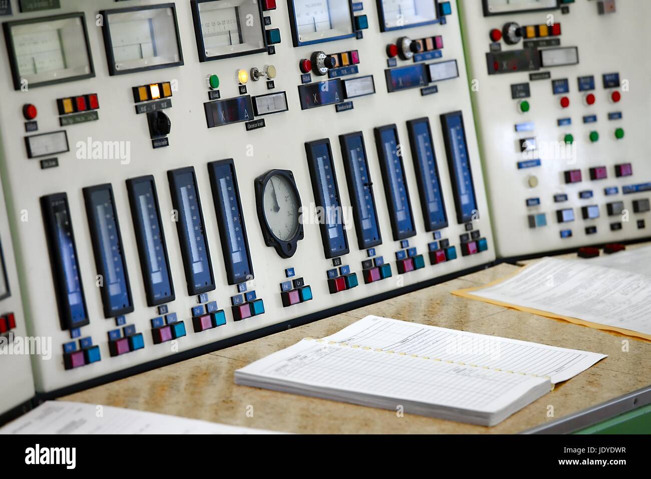 Control panel of a nuclear laboratory Stock Photo - Alamy