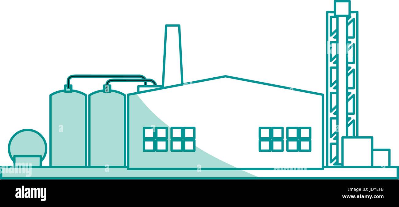 Refinery plant silhouette icon vector illustration graphic design Stock ...