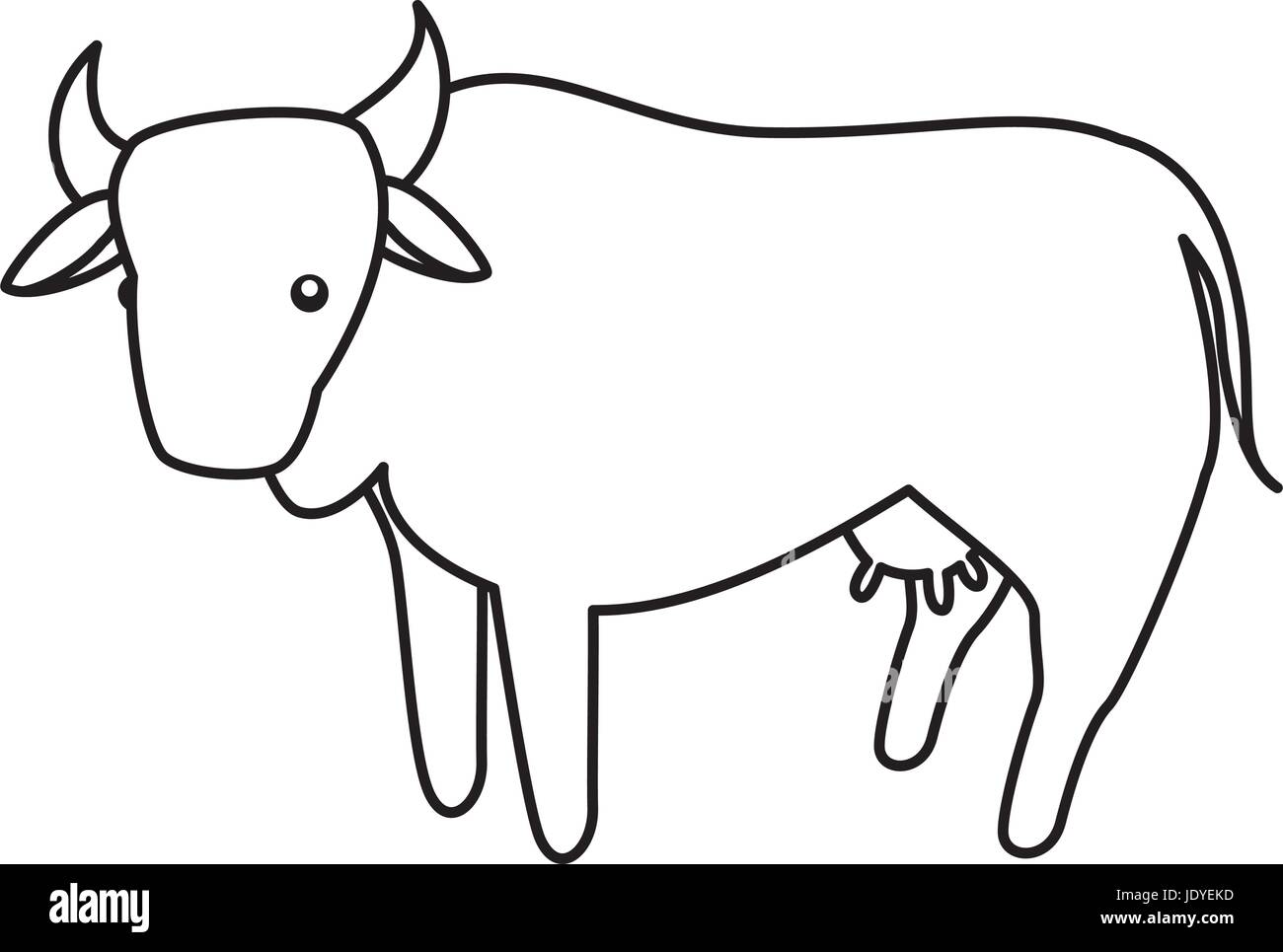 Cow farm animal icon vector illustration graphic design Stock Vector ...
