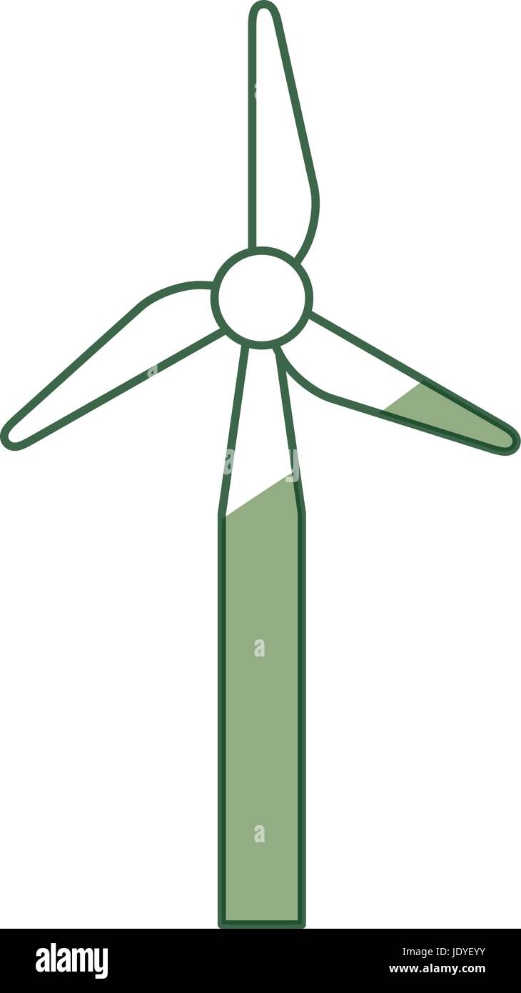 Wind turbine eolic energy icon vector illustration graphic design Stock ...