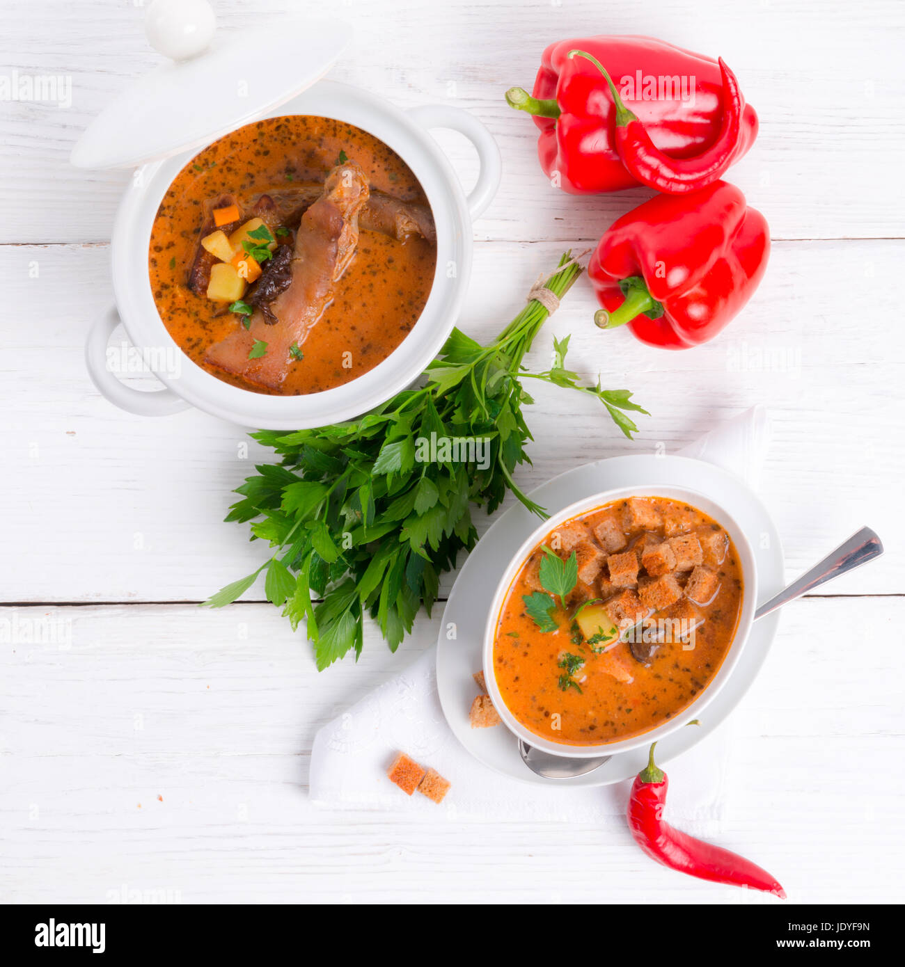 Oxtail soup Stock Photo
