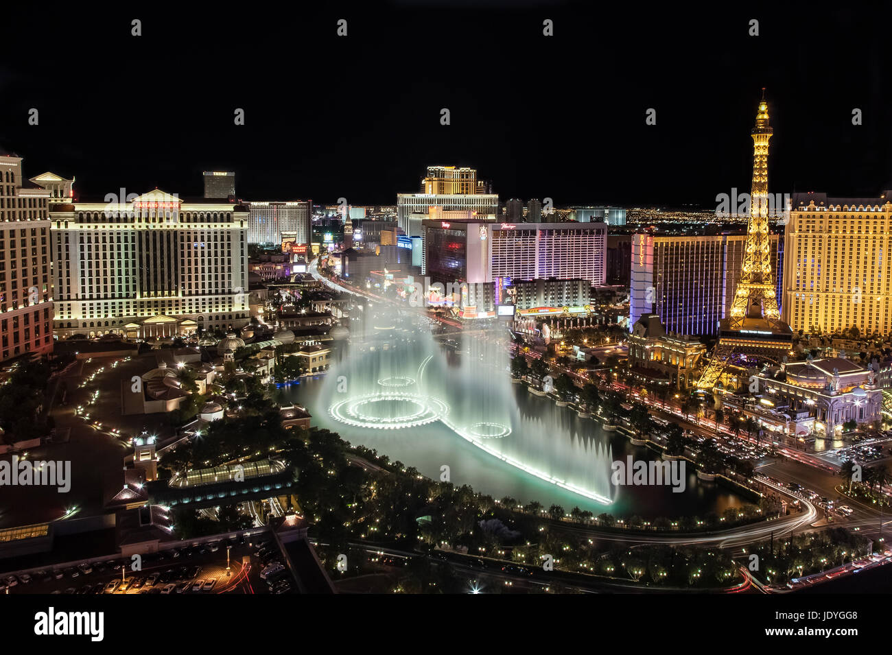 Las Vegas Strip from the Cosmopolitan Casino Stock Photo