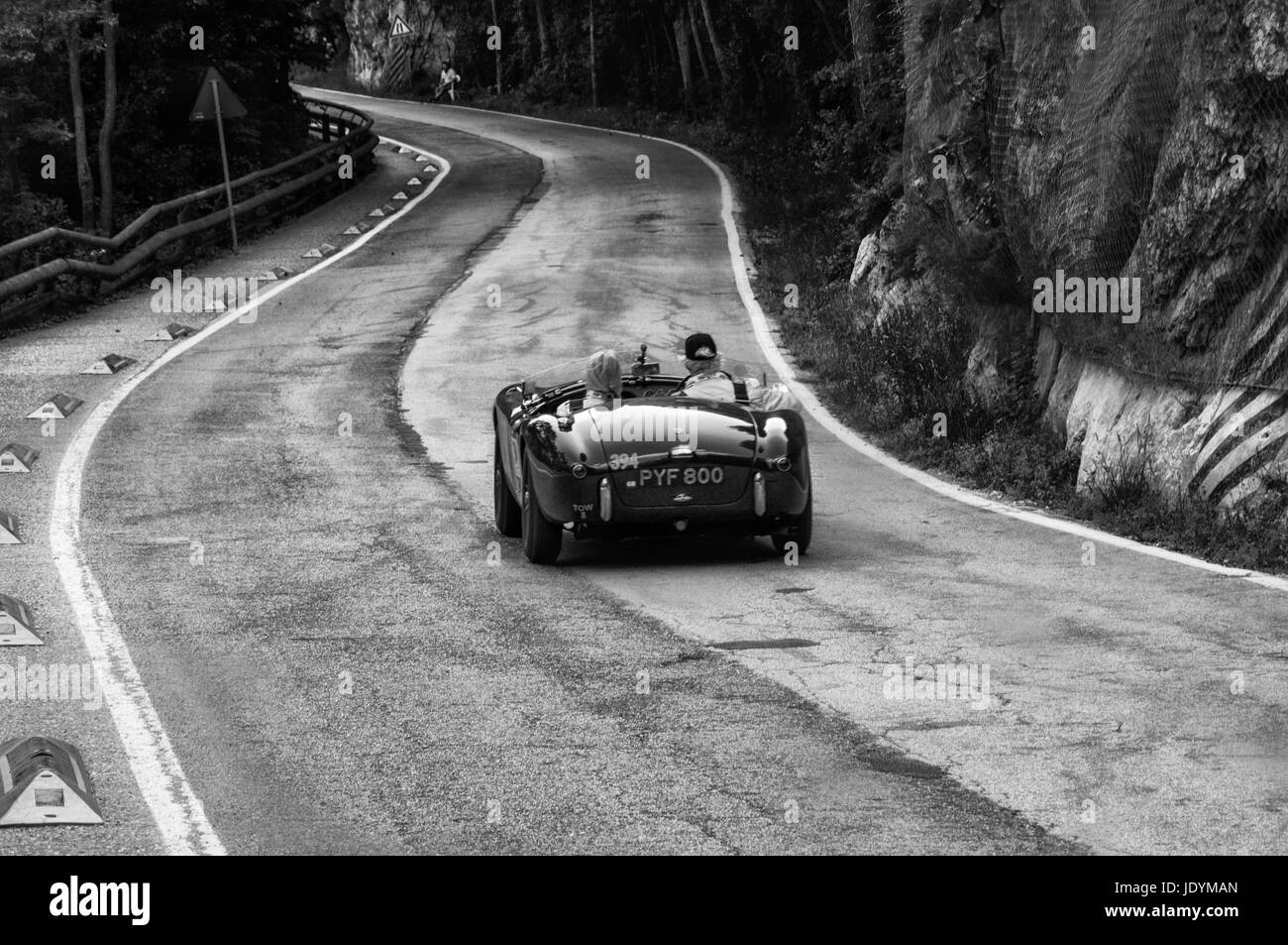 A.C. ACE 1955 on an old racing car in rally Mille Miglia 2017 the famous italian historical race (1927-1957) on May 19 2017 Stock Photo