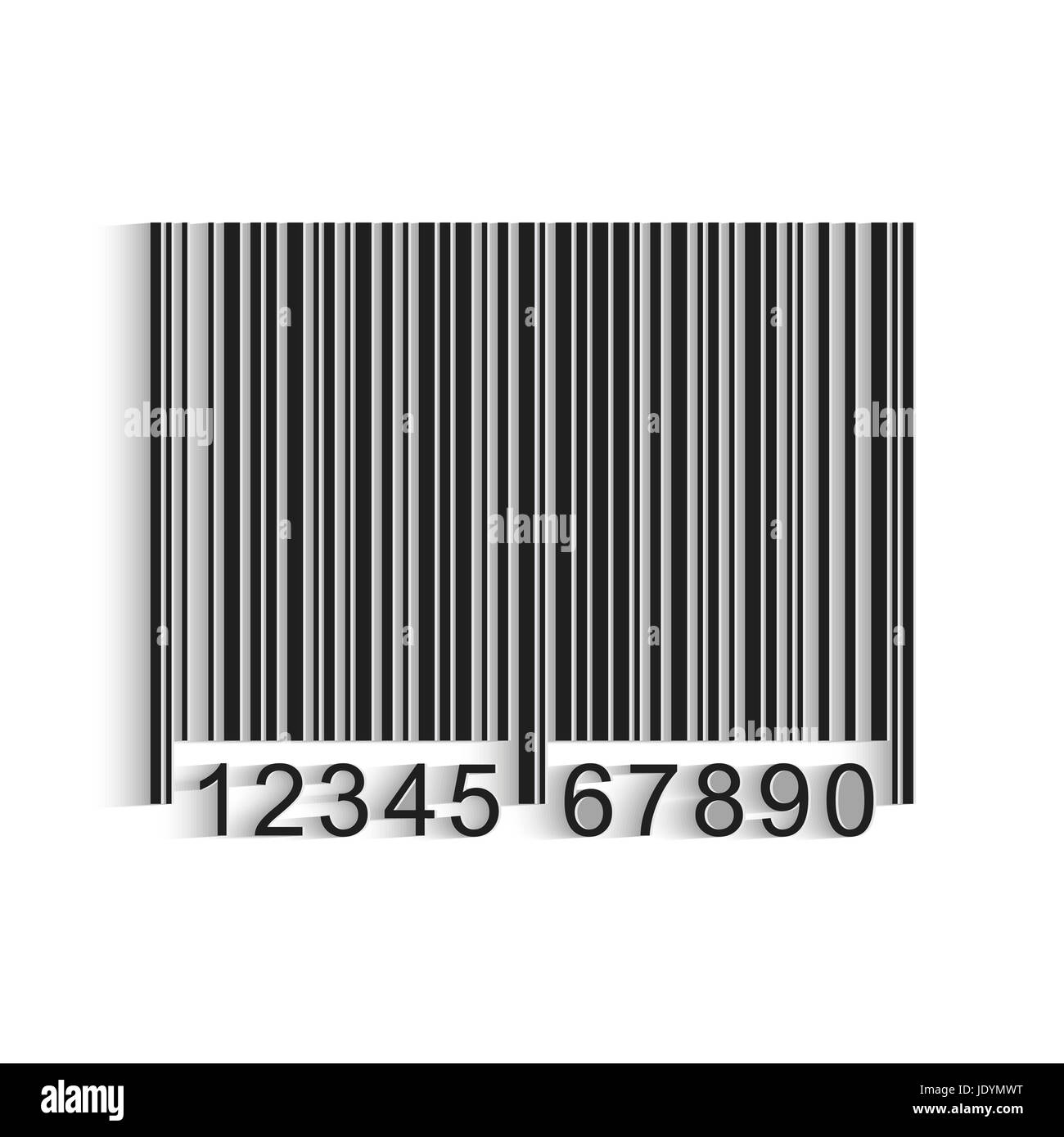 Vector image of a barcode isolated on a white background. Stock Photo