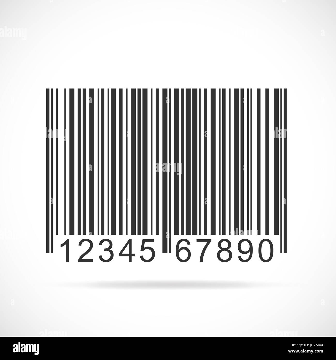 Illustration of a barcode isolated on a white background. Stock Photo