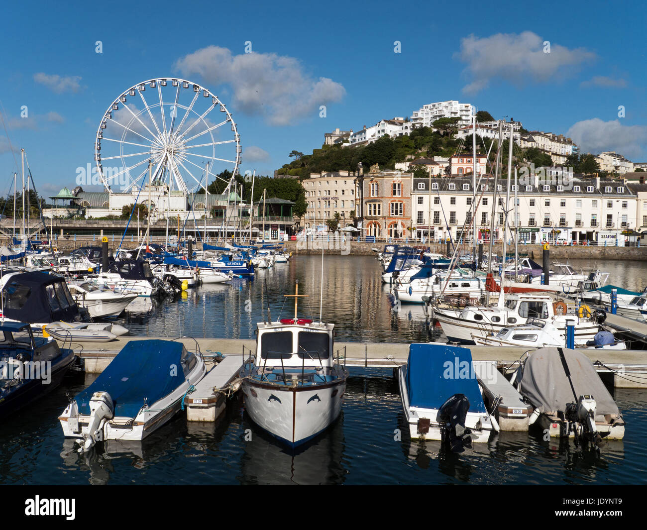 The English Riviera Resort of Torquay with it Big Wheel and Attractive ...