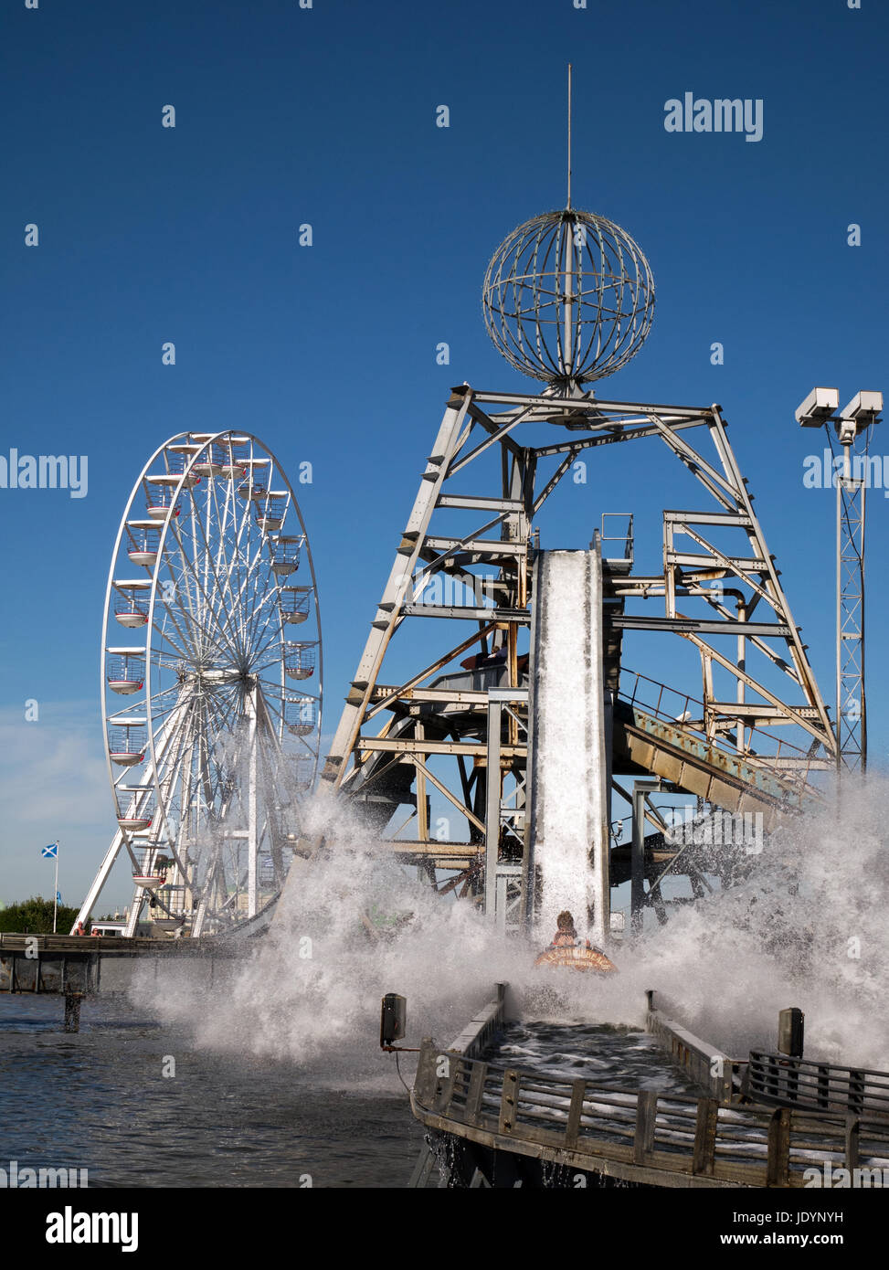 log flume ride log flume ride