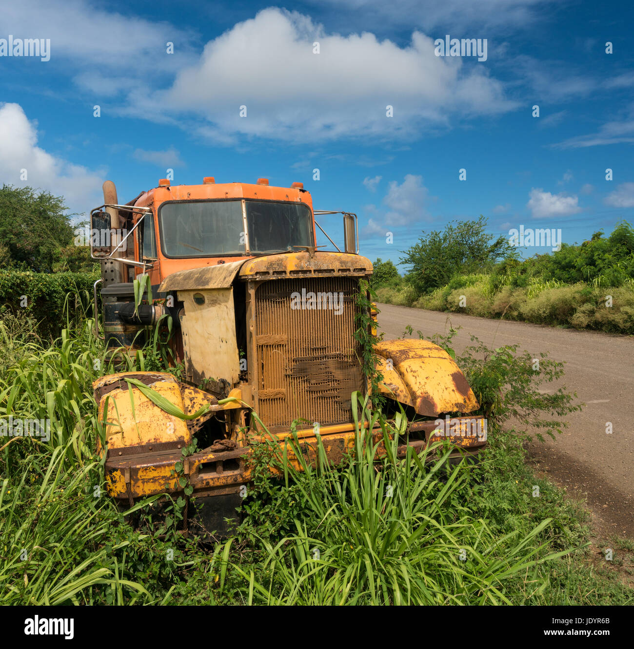 Abandoned truck by old sugar mill at Koloa Kauai Stock Photo Alamy