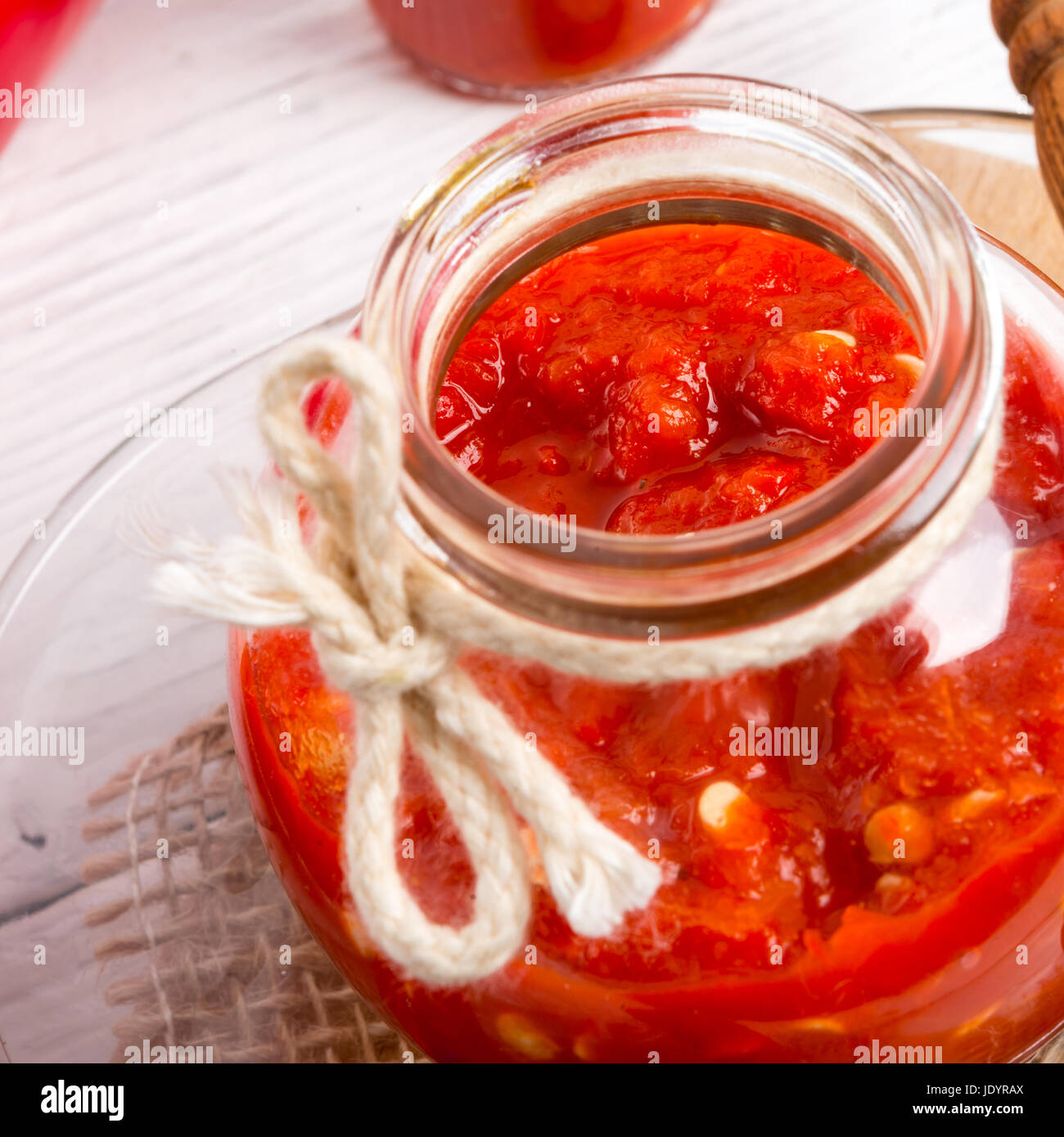 sharp tomatoes paste Stock Photo