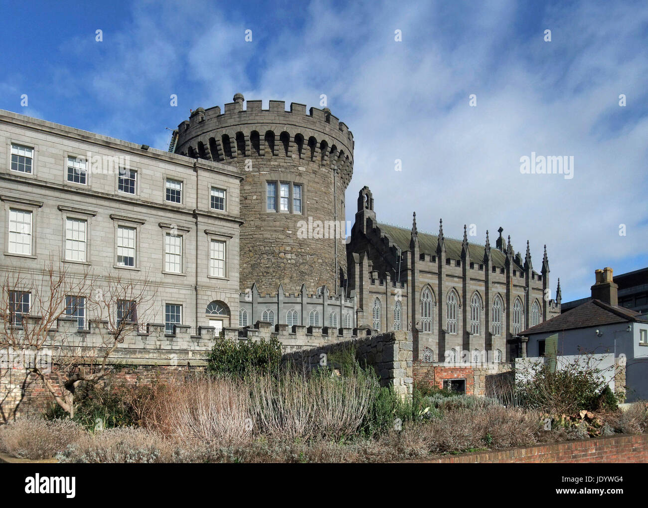part of the Dublin Castle in Ireland Stock Photo