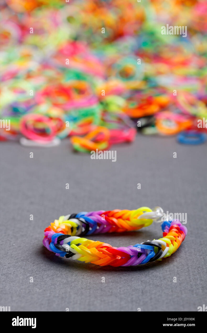 Bracelet Rubber Bands and Elastic Bands To Weave Bracelets Stock Photo -  Image of lying, colorful: 52059360