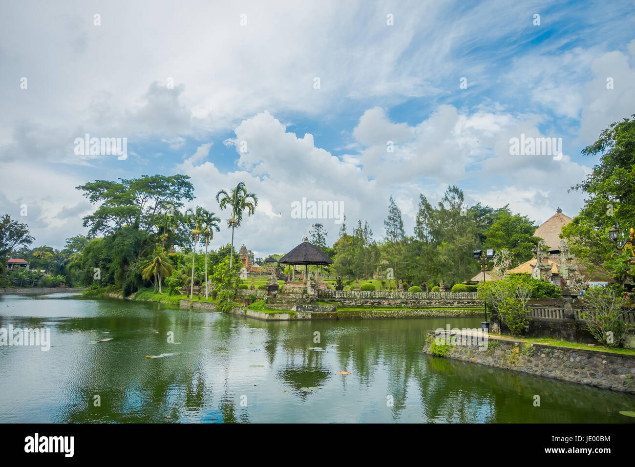 Taman Ayun Temple is a royal temple of Mengwi Empire located in Mengwi, Badung regency that is famous places of interest in Bali, Indonesia. Stock Photo
