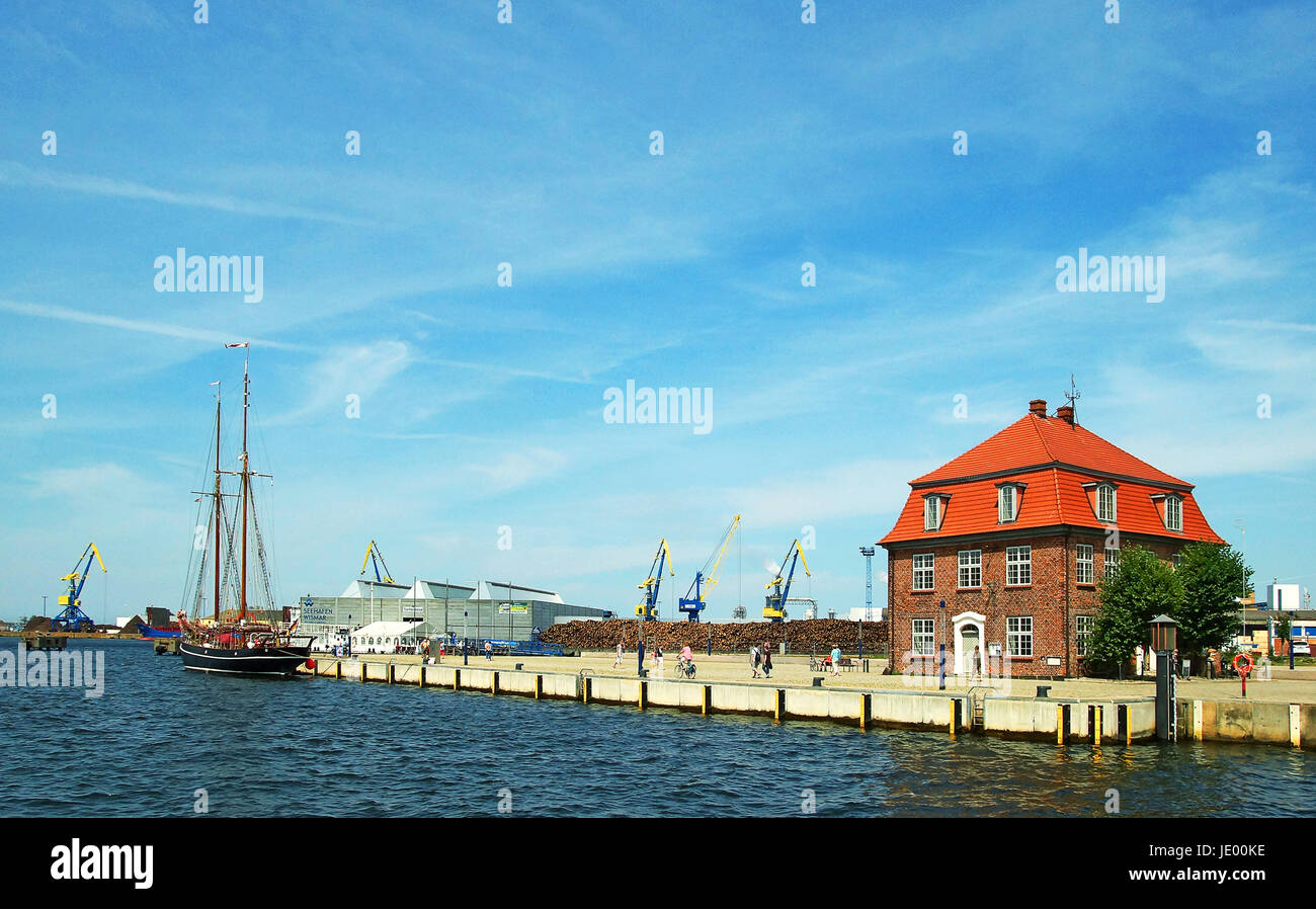 Hafen Hansestadt Wismar Deutschland / Port Hanseatic City Wismar Germany Stock Photo