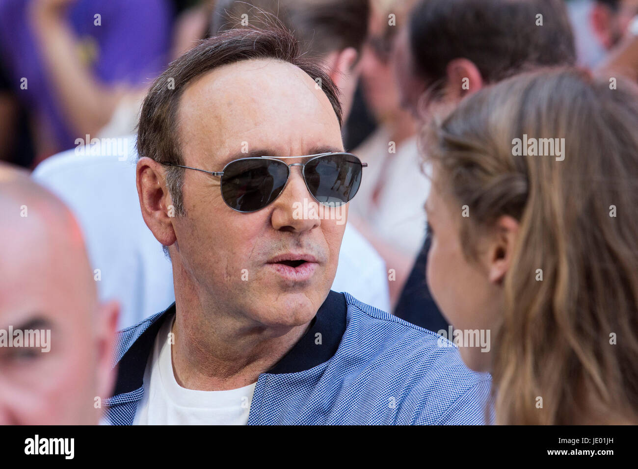 London, UK. 21st June, 2017. Actor Kevin Spacey arrives for the European Premiere of Baby Driver directed by Edgar Wright. Credit: Bettina Strenske/Alamy Live News Stock Photo