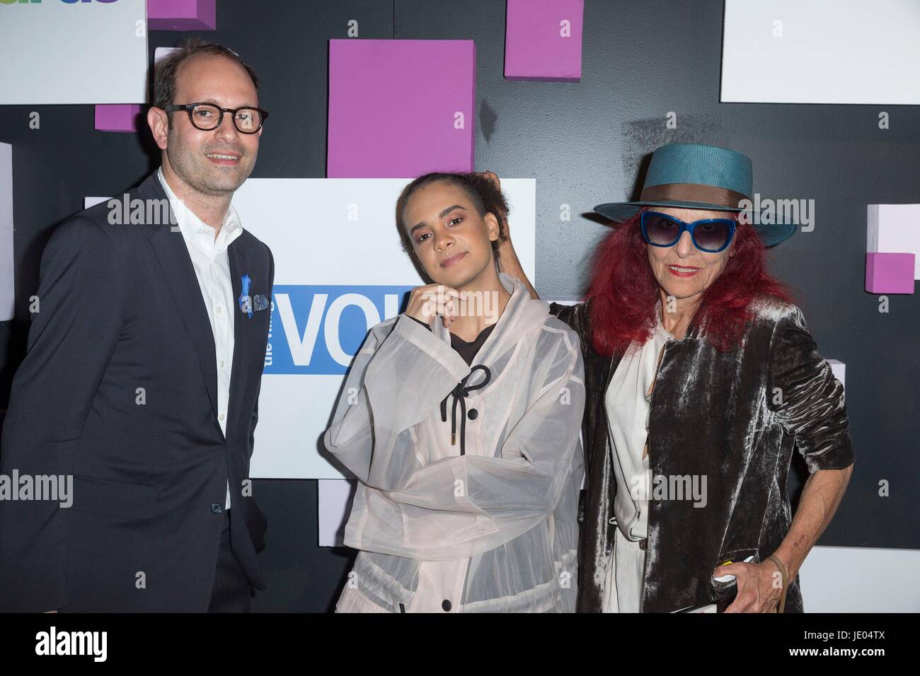 New York, NY, USA. 21st June, 2017. Guest, Tyler Ford, Patricia Field at arrivals for The Village Voice Pride Awards, Capitale, New York, NY June 21, 2017. Credit: Lev Radin/Everett Collection/Alamy Live News Stock Photo