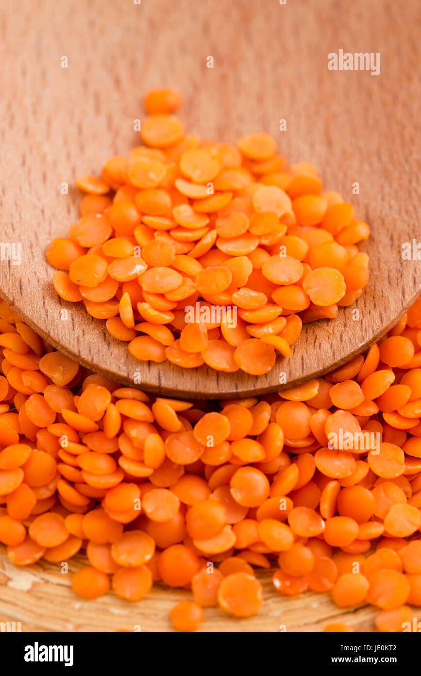 Dry Organic Red Lentils Stock Photo - Alamy