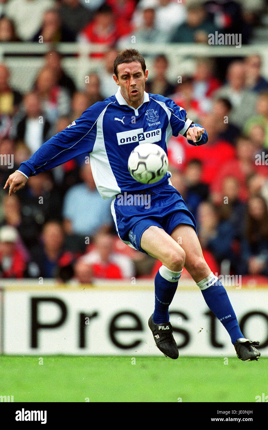 DAVID WEIR EVERTON FC MIDDLESBROUGH BT CELLNET RIVERSIDE STADIUM 09 September 2000 Stock Photo