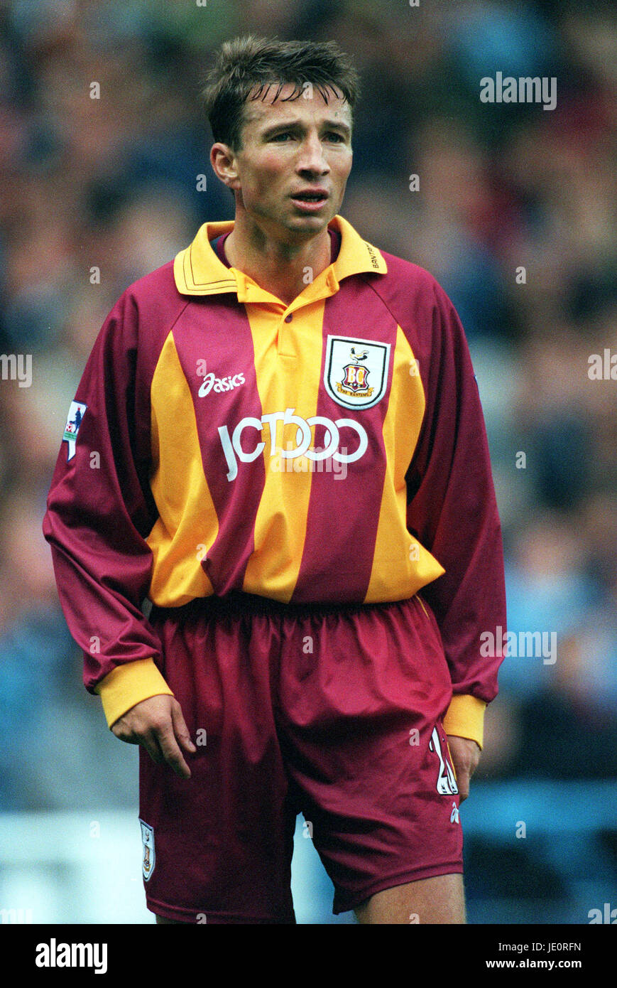 Dan Petrescu Bradford City Fc Maine Road Manchester City England 14 Stock Photo Alamy