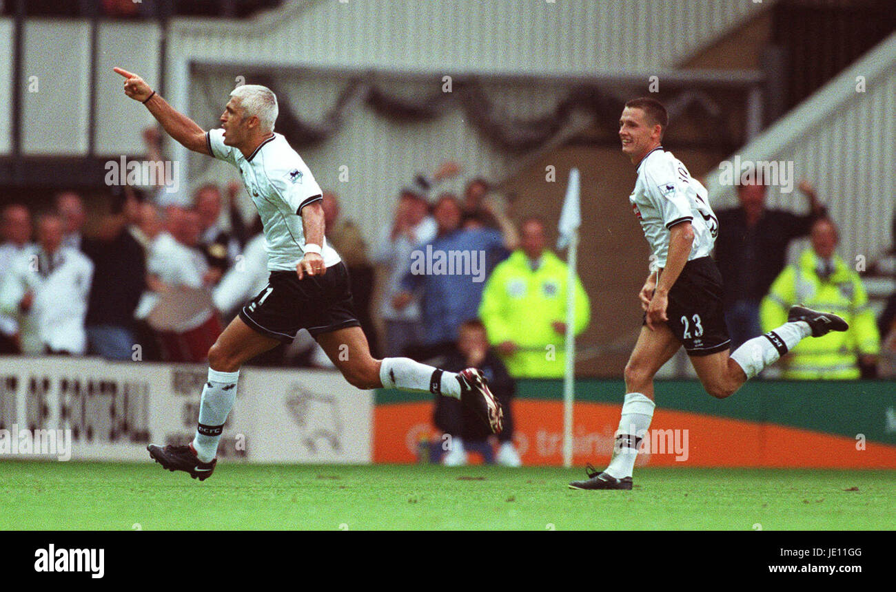 FABRIZIO RAVANELLI DERBY COUNTY FC PRIDE PARK DERBY ENGLAND 18 August 2001  Stock Photo - Alamy