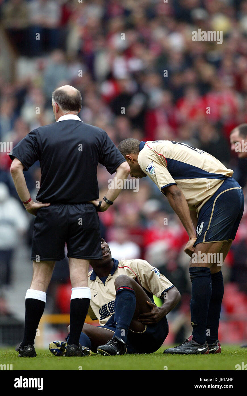 SOL CAMPBELL ARSENAL FC OLD TRAFFORD MANCHESTER 14 April 2002 Stock Photo