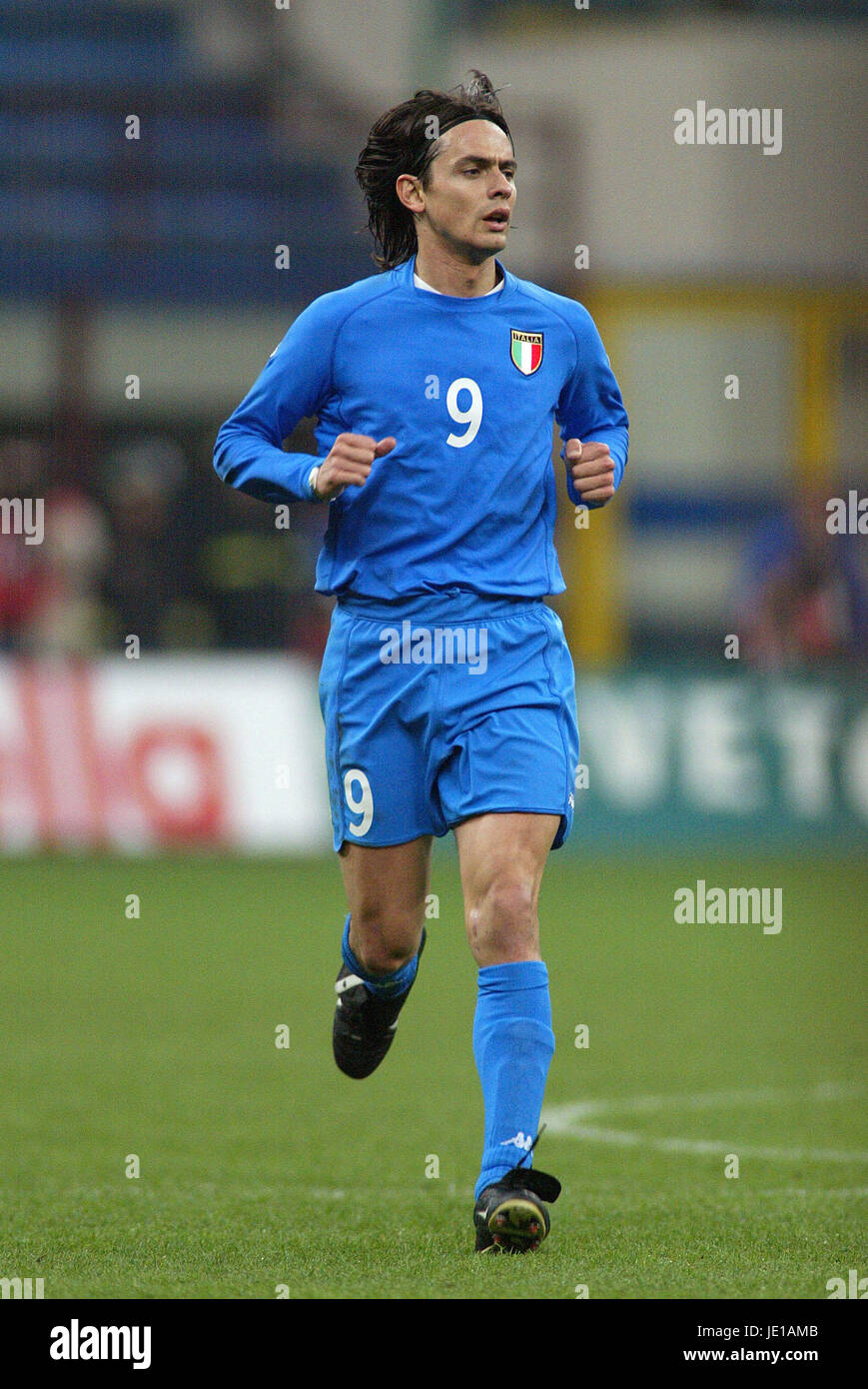 FILIPPO INZAGHI ITALY & JUVENTUS MILAN MILAN ITALY 17 April 2002 Stock Photo