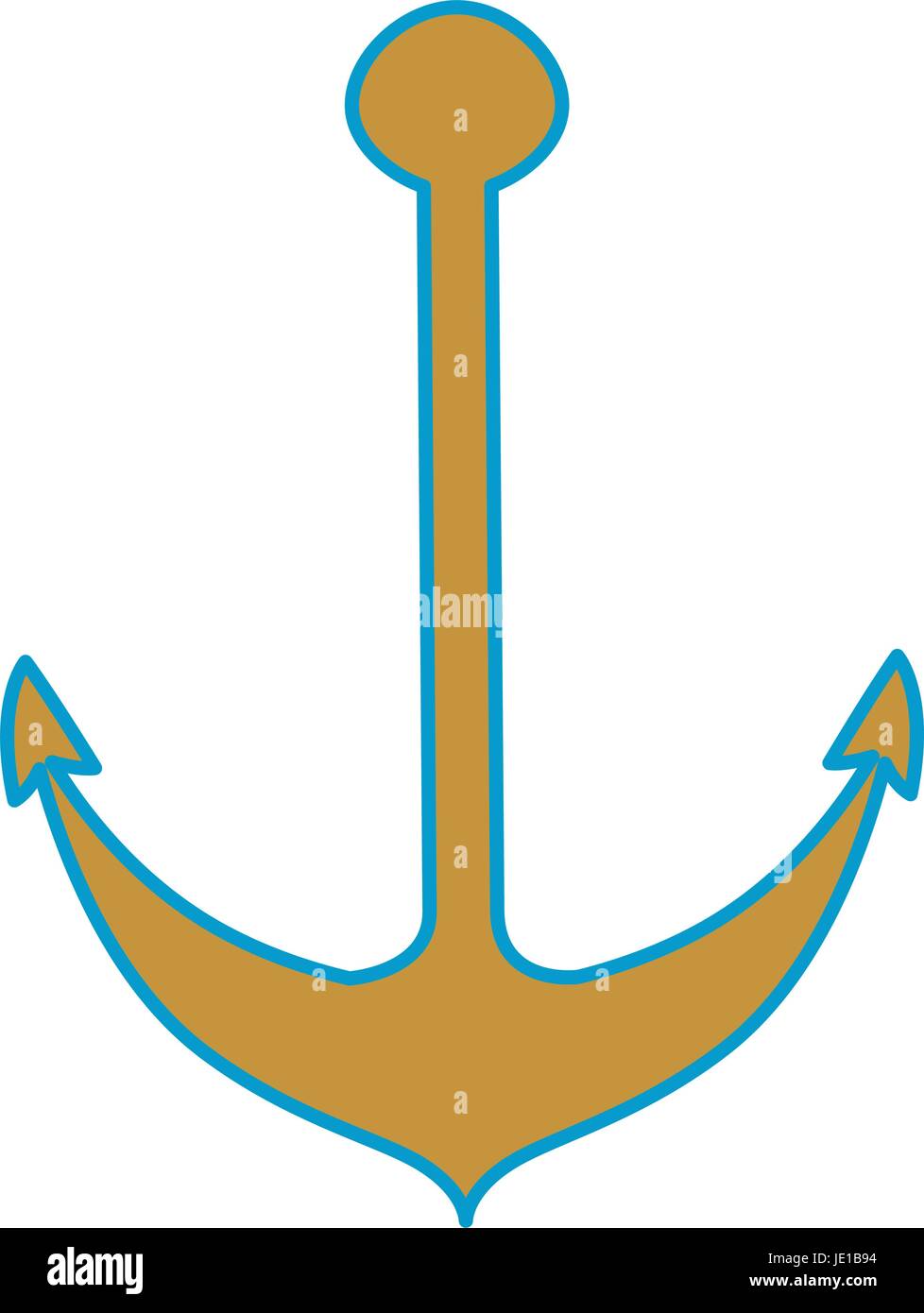 isolated heavy anchor icon vector graphic illustration Stock Vector