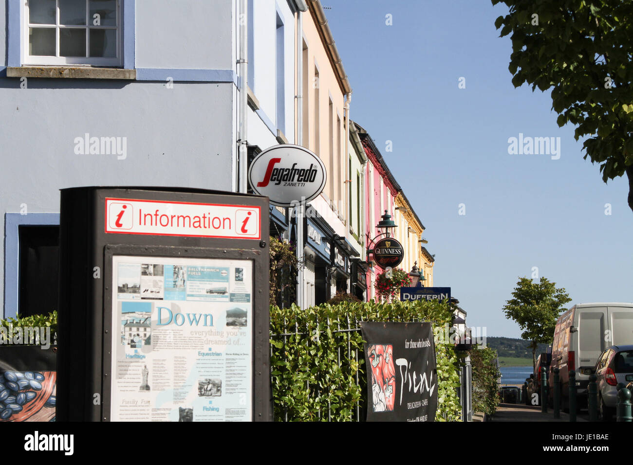 View of street in Killyleagh, County Down, Northern Ireland Stock Photo
