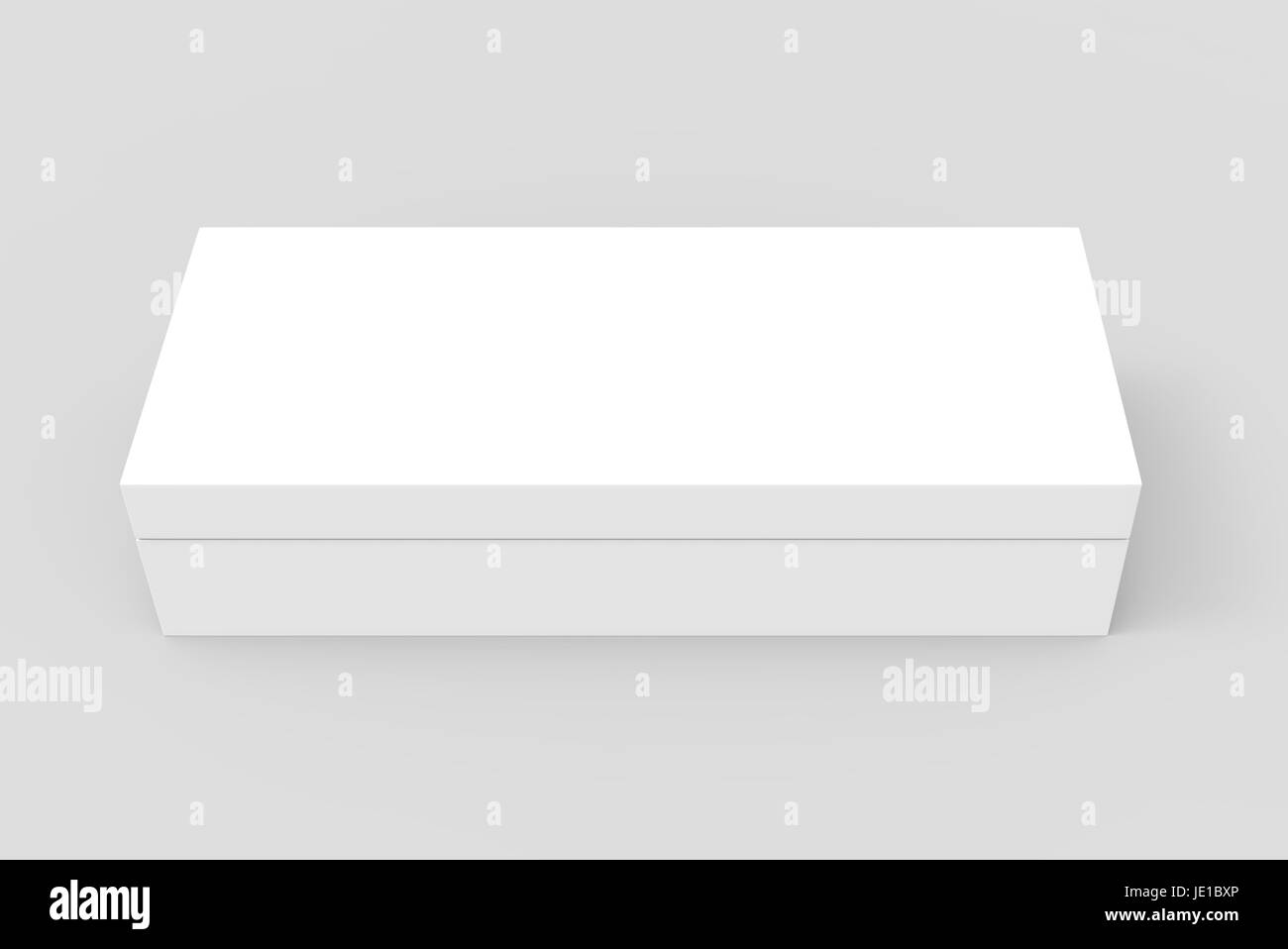 white 3d rendering blank rectangular box, isolated gray background ...