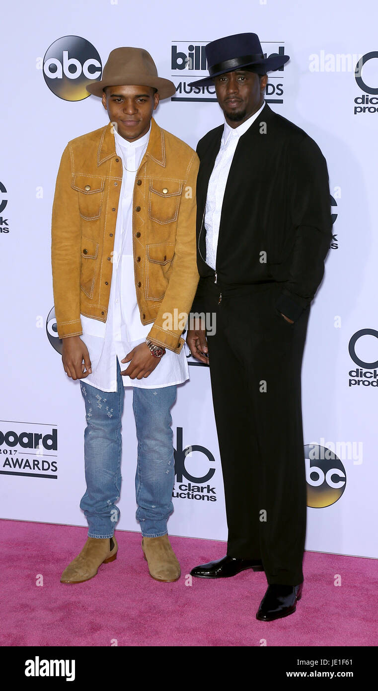 2017 Billboard Music Awards Press Room at T-Mobile Arena Las Vegas  Featuring: Christopher Jordan Wallace, Sean Diddy Combs Where: Las Vegas, Nevada, United States When: 22 May 2017 Credit: Judy Eddy/WENN.com Stock Photo