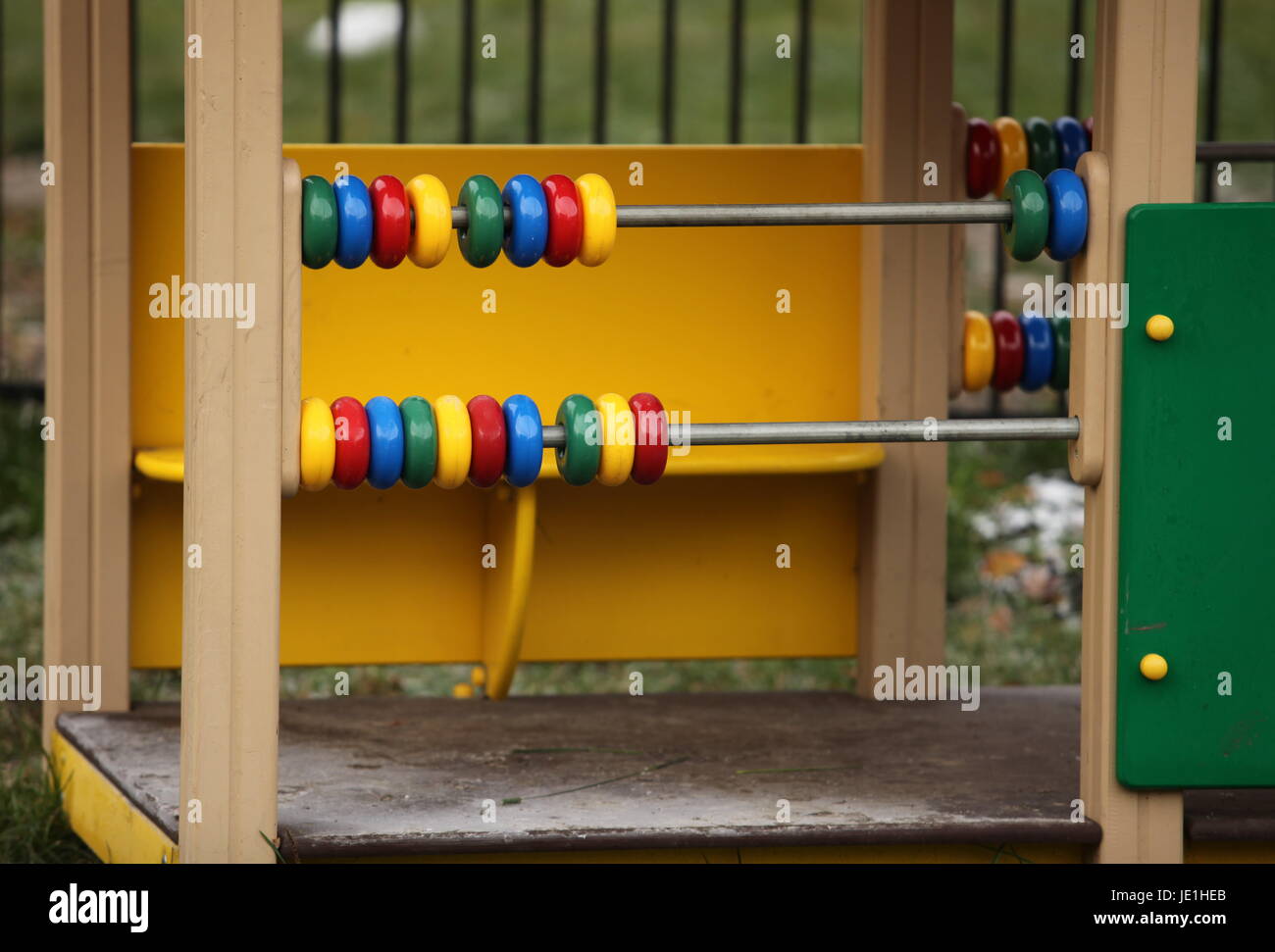 abacus on the playground Close to Stock Photo