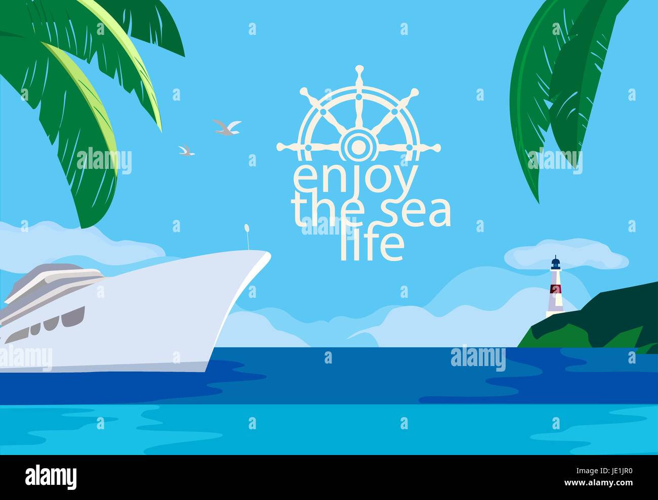 Enjoy the sea life Stock Vector