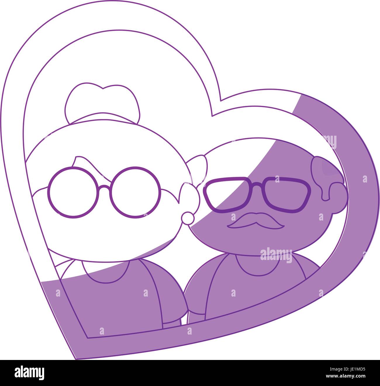 old couple in love icon vector illustration graphic design Stock Vector ...