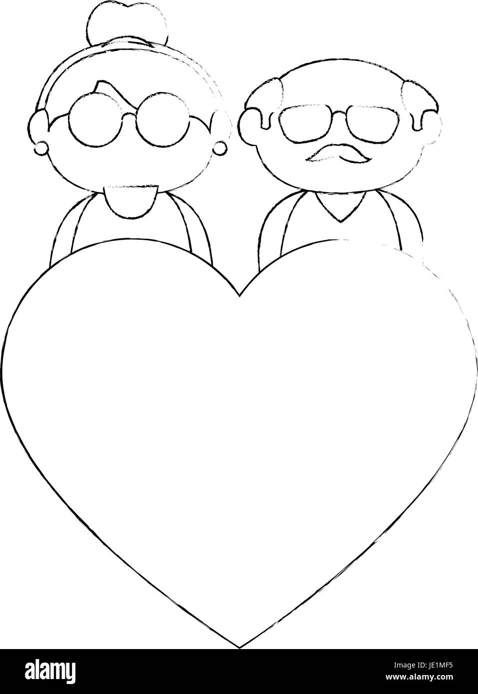 old couple in love icon vector illustration graphic design Stock Vector ...