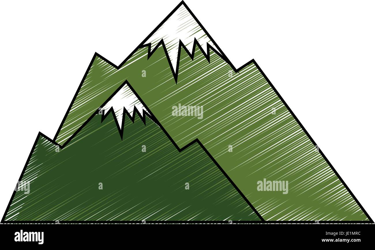 cute snowy mountains icon vector illustration graphic design Stock ...