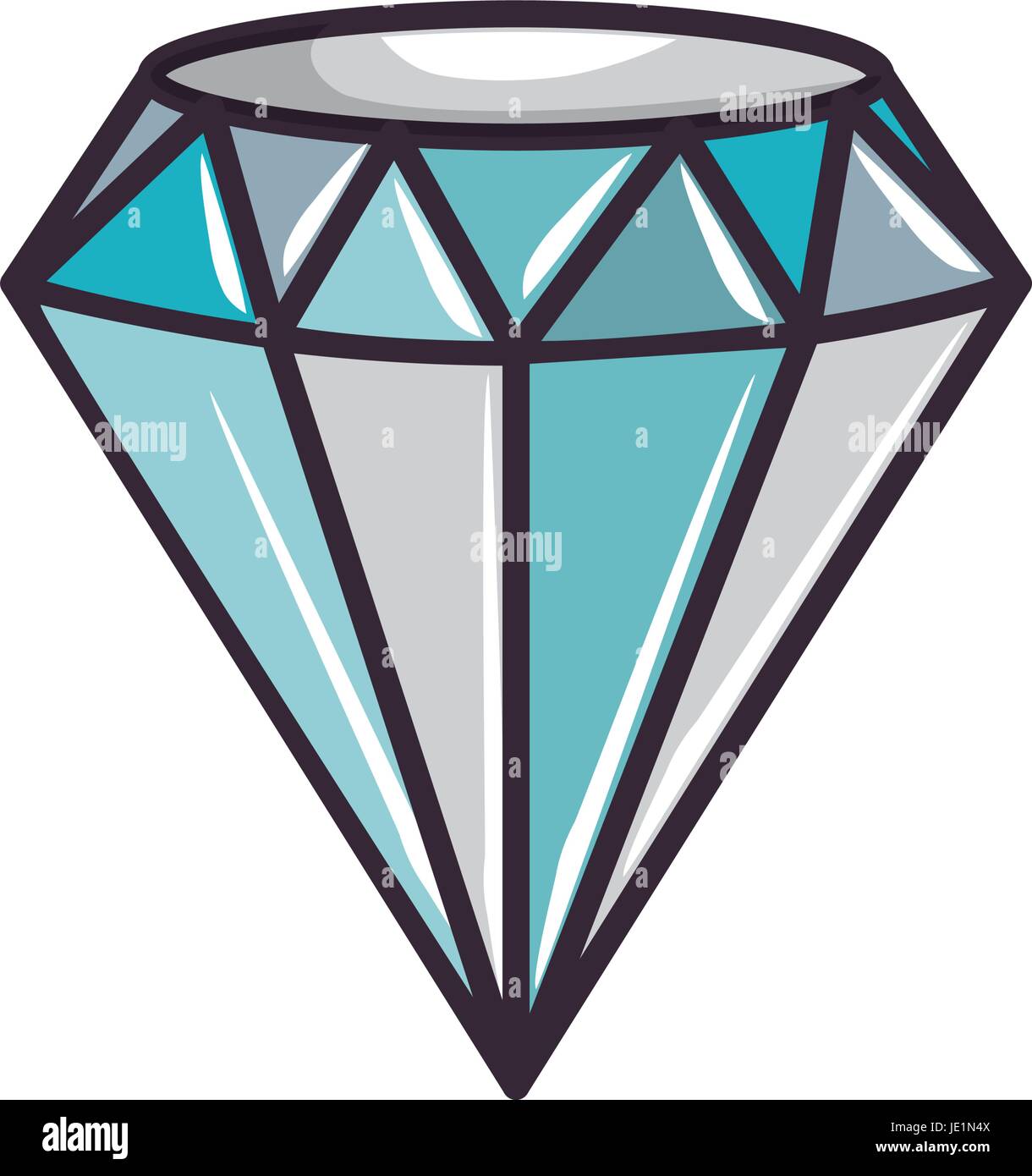 cute blue diamond Stock Vector