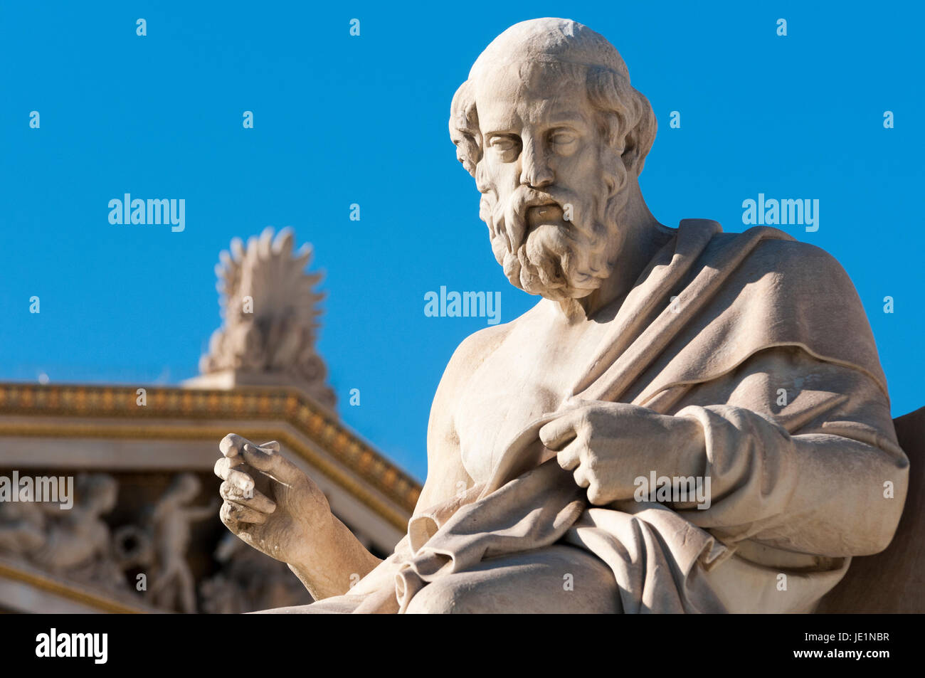 classic statues Plato sitting Stock Photo