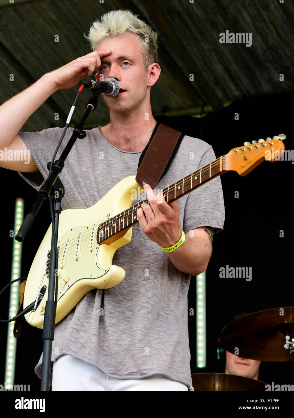 Harry Baker performing at Hyfest Music Festival, Headley, Hampshire, UK. 17 June 2017. Stock Photo