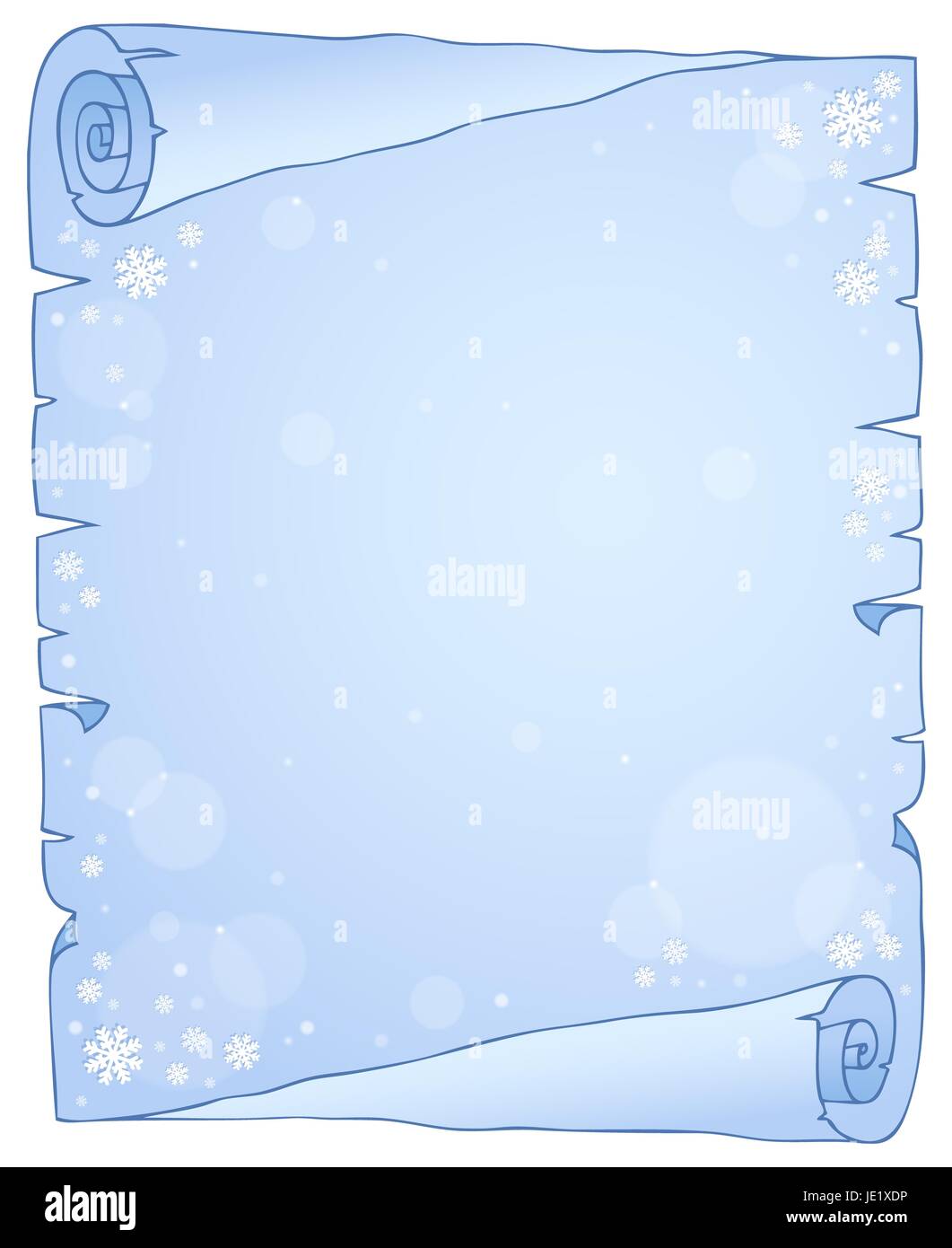 Winter theme parchment 1 - picture illustration Stock Photo - Alamy