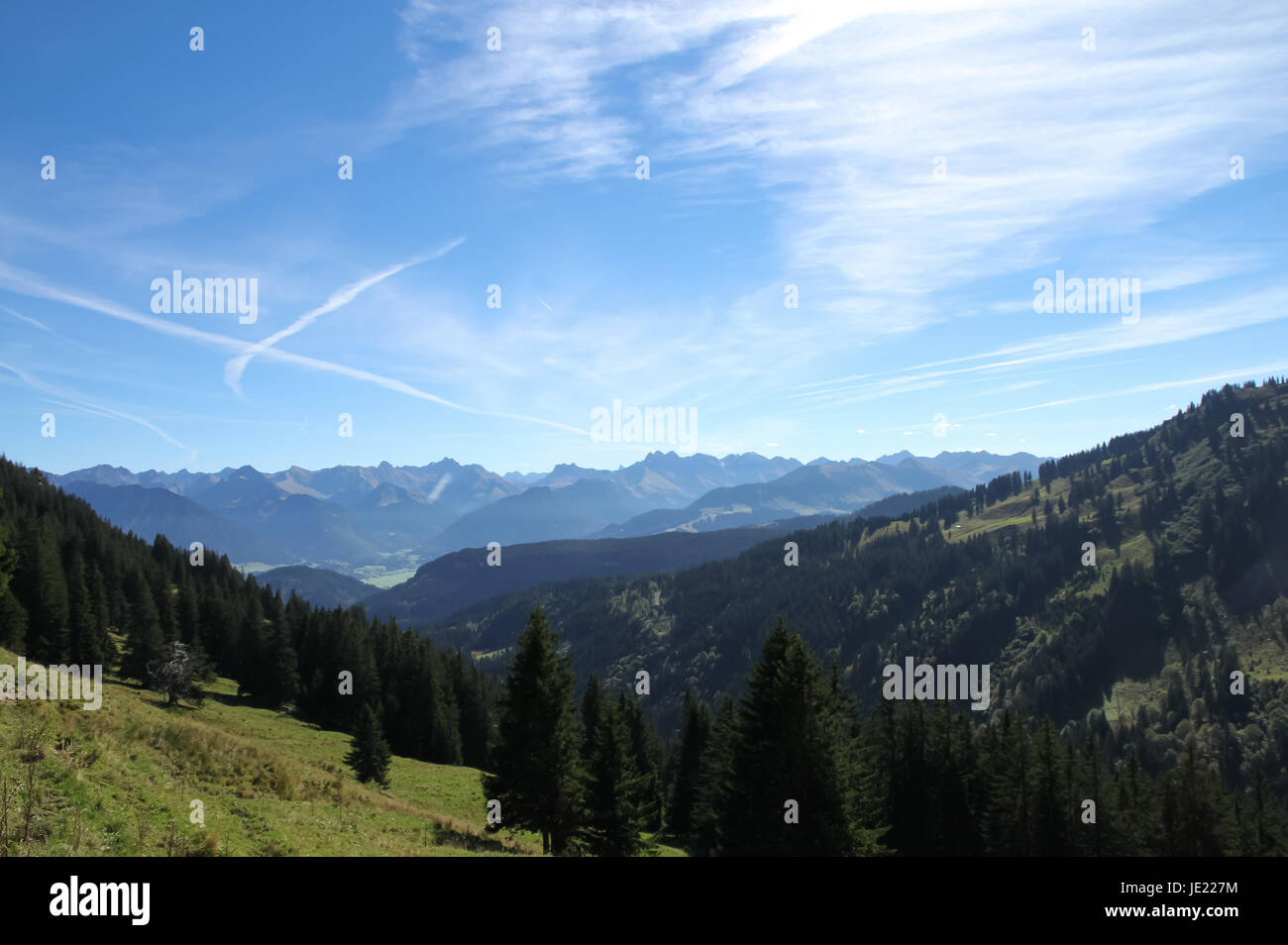 hiking in the allgäu alps Stock Photo - Alamy