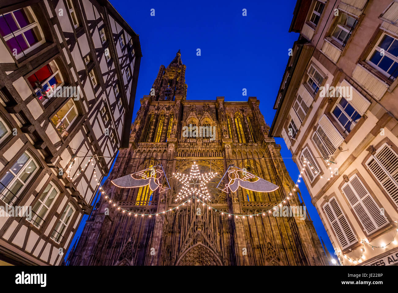 <a href='http://en.wikipedia.org/wiki/Strasbourg Cathedral' target=' blank'>Strasbourg Cathedral</a> <a href='http://en.wikipedia.org/wiki/Strasbourg' target=' blank'>Strasbourg</a>,Alsace, France Stock Photo