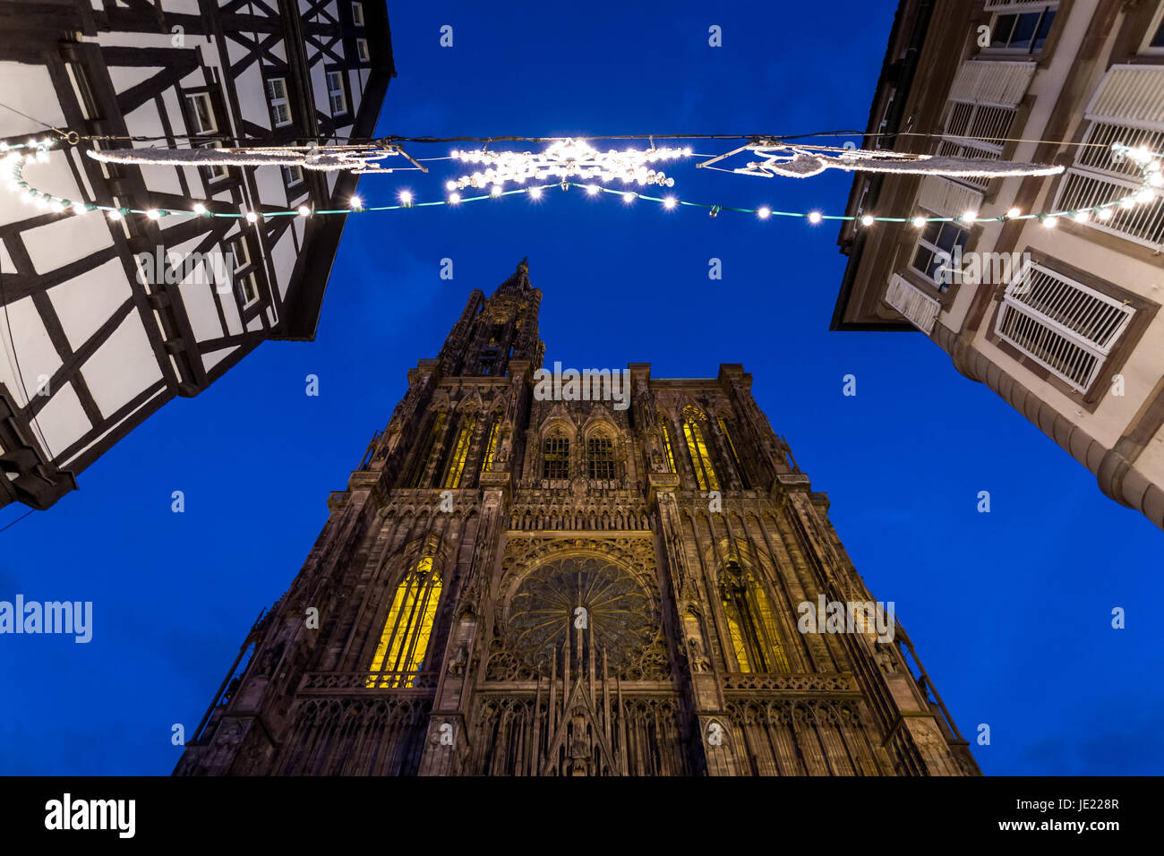 <a href='http://en.wikipedia.org/wiki/Strasbourg Cathedral' target=' blank'>Strasbourg Cathedral</a> <a href='http://en.wikipedia.org/wiki/Strasbourg' target=' blank'>Strasbourg</a>,Alsace, France Stock Photo