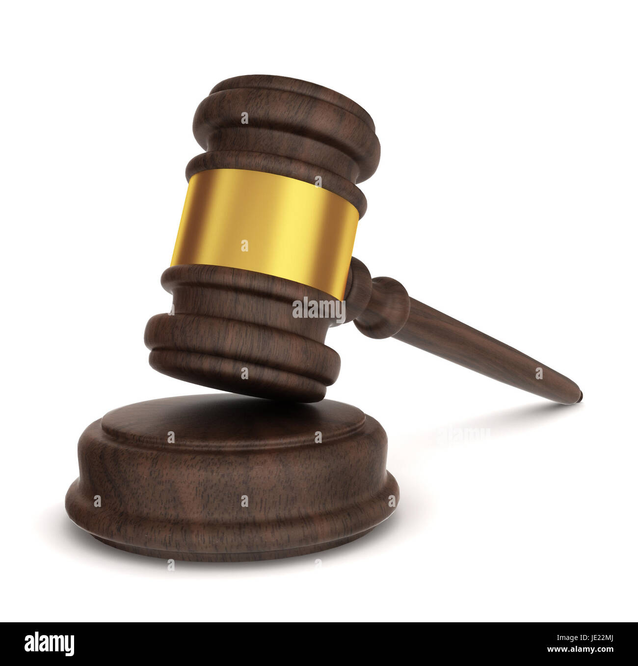 Justice hammer. 3d illustration on white background Stock Photo - Alamy