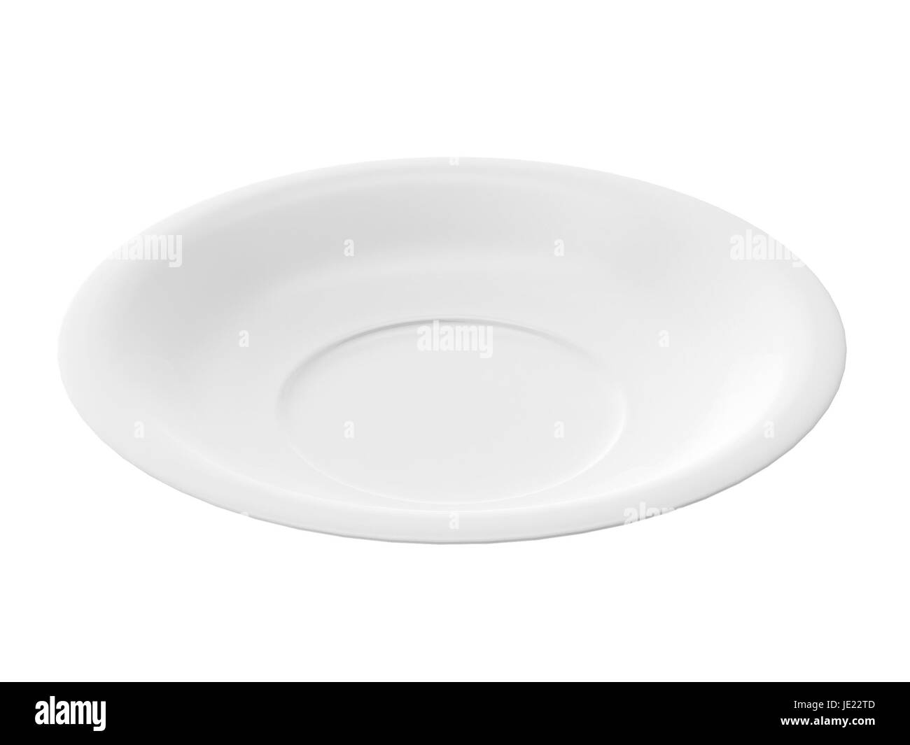 3d render of white plate on white background Stock Photo - Alamy
