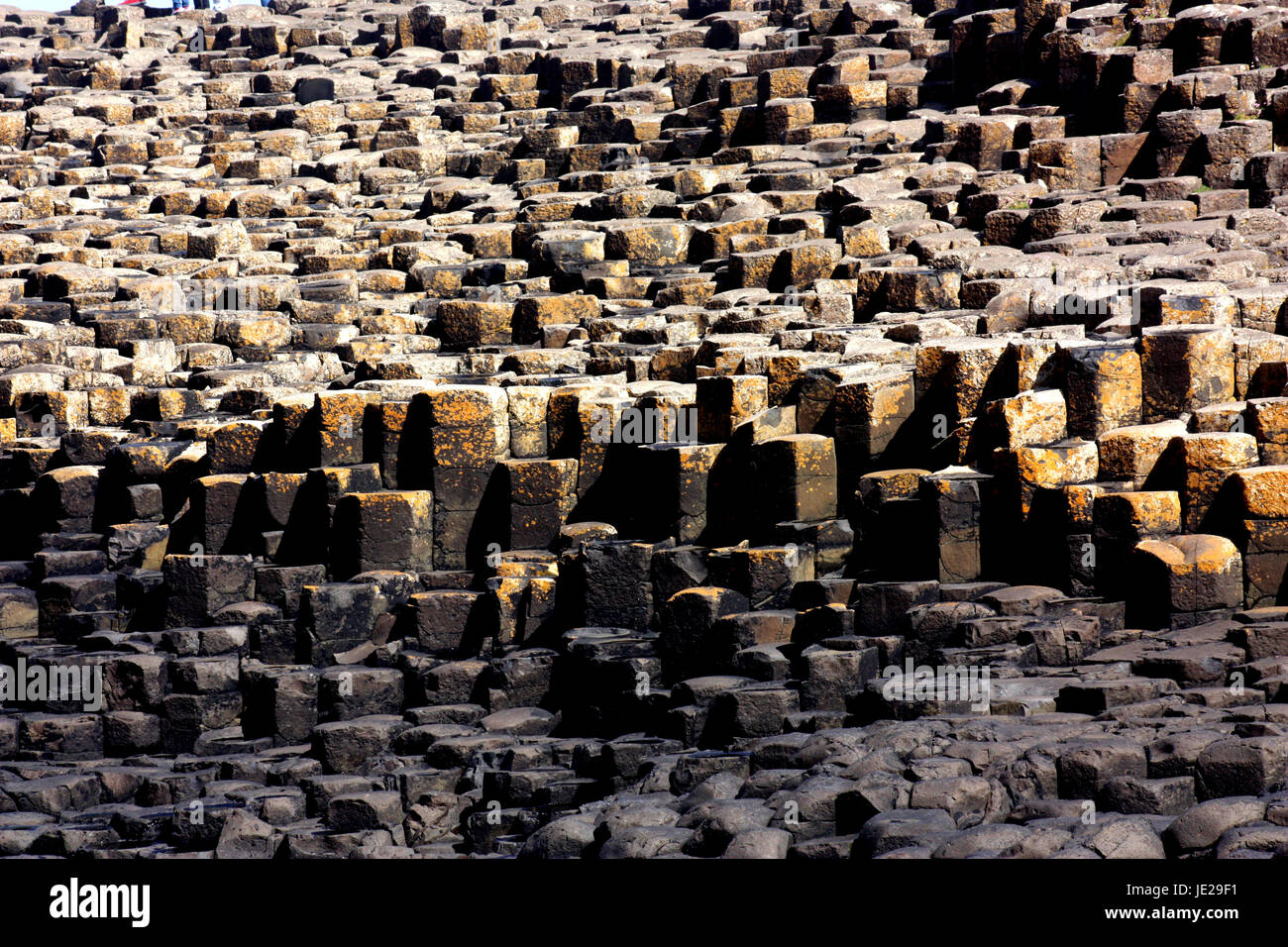 Basalt columns at the Giant's Causeway Stock Photo