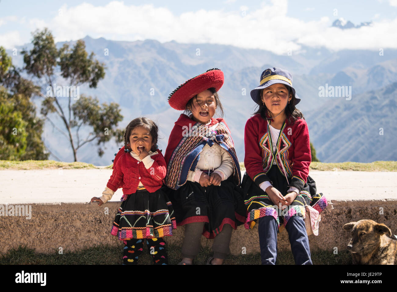 Girls From Peru Stock Photo