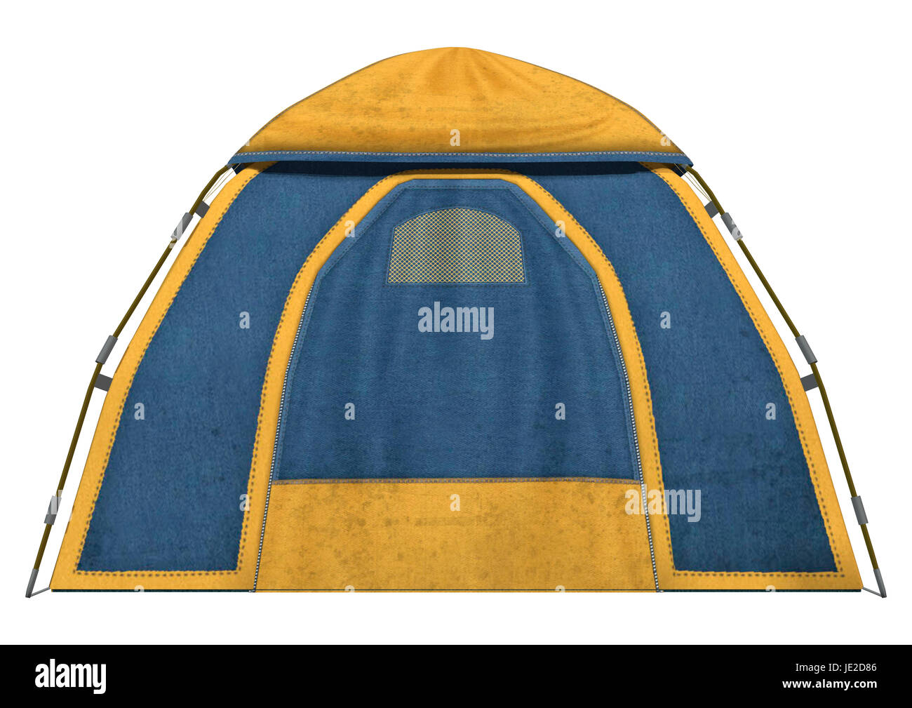3D digital render of a camping tent isolated on white background Stock ...