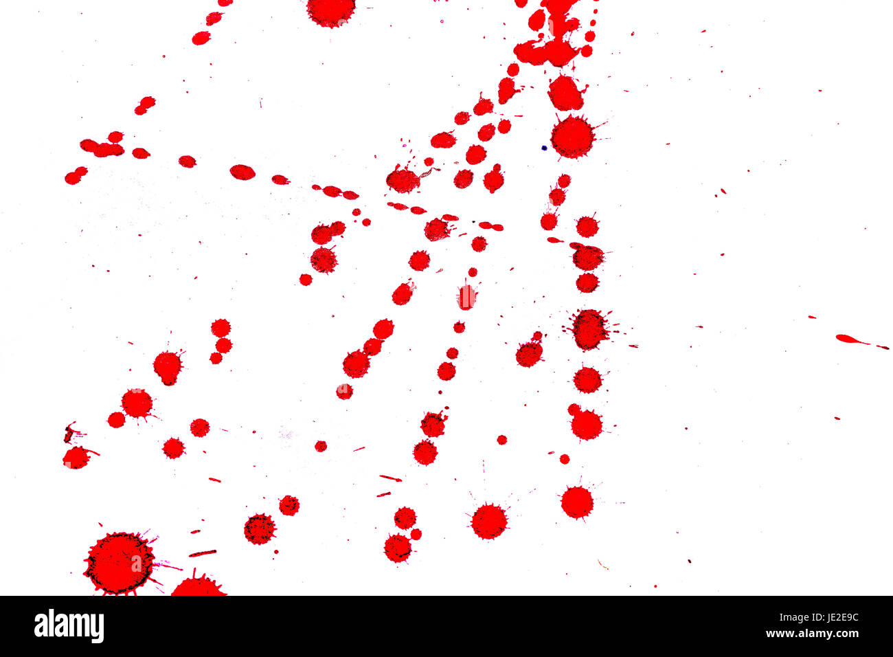 Abstract red ink splash. Ink blots. Elements of design. Water-soluble ...